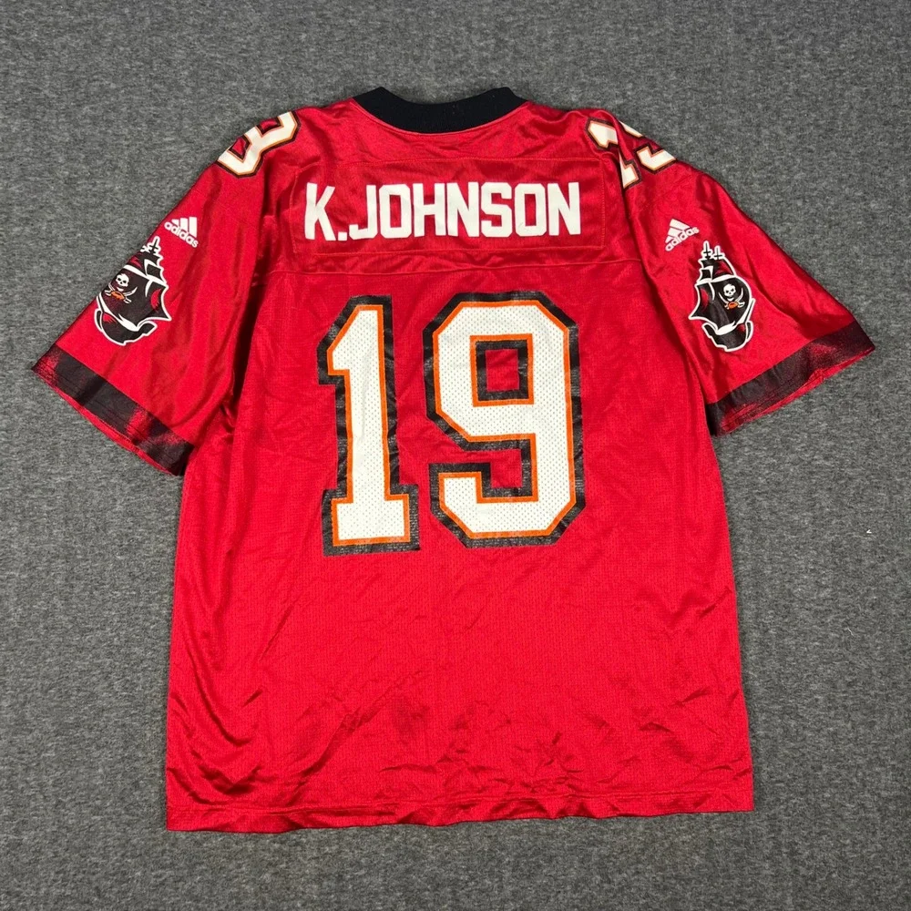 Adidas Keyshawn Johnson Buccaneers Jersey Mens XL Red NFL Football 19 Shirt
